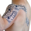 Dynamic Tape 7.5cm x 5m Black on Beige Tattoo