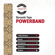 Picture of Dynamic Tape Powerband 5cm x 5m Black on Beige