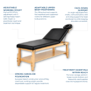 Picture of HT Height Adjustable Wooden Table With Back Rest
